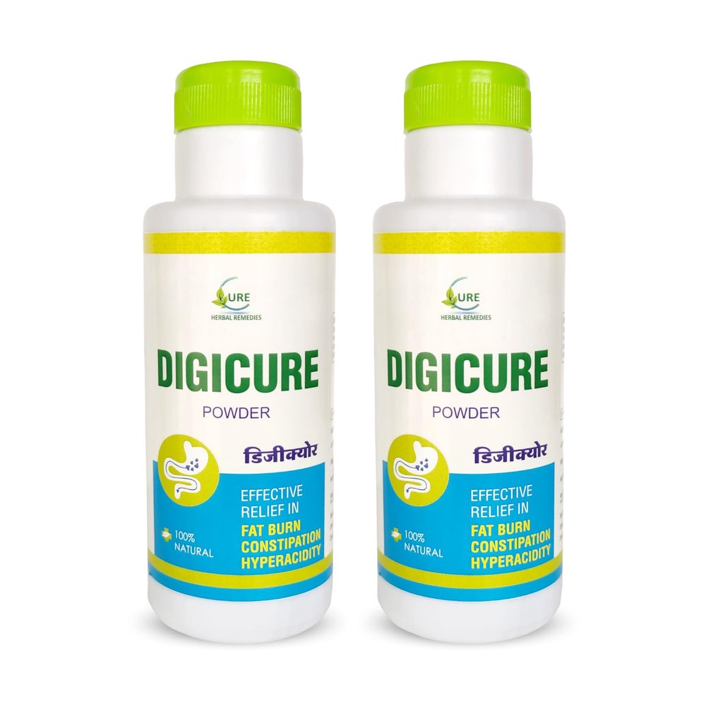 Cure Herbal Remedies Digicure Powder - Herbal Digestive Health Supplement | Supports Bloating, Acid Reflux, and Indigestion Wellness 100 gm (Pack of 2)