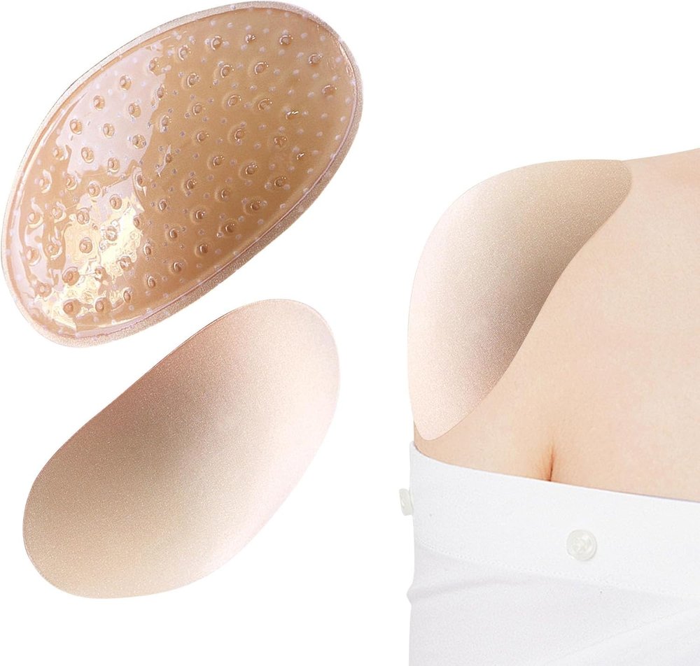 1 Pairs Shoulder Pads for Womens Clothing, Anti-Slip Shoulder Push-Up Pads Invisible Breathable Shoulder Enhancer, Reusable and Improve Shoulder Shape