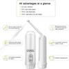 OVIOL Portable Jet Spray for Toilet for Travel, Toilet Portable Bidet Spray Electric Jet Spray Portable Toilet Travel Essentials Foldable Handheld for Personal Hygiene Baby 2 Cleaning Modes, 180 Degree Nozzle (TRANSPARENT, ELECTRIC) view 4