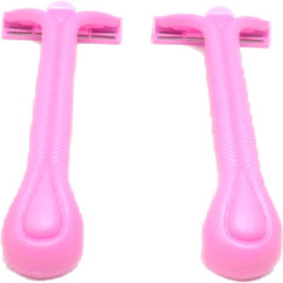Diano dimzi Women Body Razor & Manual Shaving Razor Blades (2 Pieces) Disposable Razor Pink