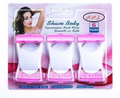 Diano dimzi Women'S Disposable Plastic Skin Hair Remover Safty Stainless Razor Blade