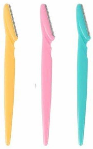 Diano dimzi Eyebrow,Neck,Face,Upper Lips As Well As Unnecessary Hair Removal Elsewhere Shaping Trimmer Shaper Shaver Tools Disposable Razor (Pack Of 3)