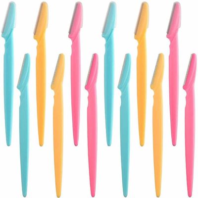 Diano dimzi Set Of-4, 12 Pcs Eyebrow, Neck, Face, Upper Lips As Well As Unnecessary Hairs Elsewhere Shaping Trimmer Shaper Shaver Disposable Razor Tool (Pack Of 4 * 3=12)) (Pack Of 12)
