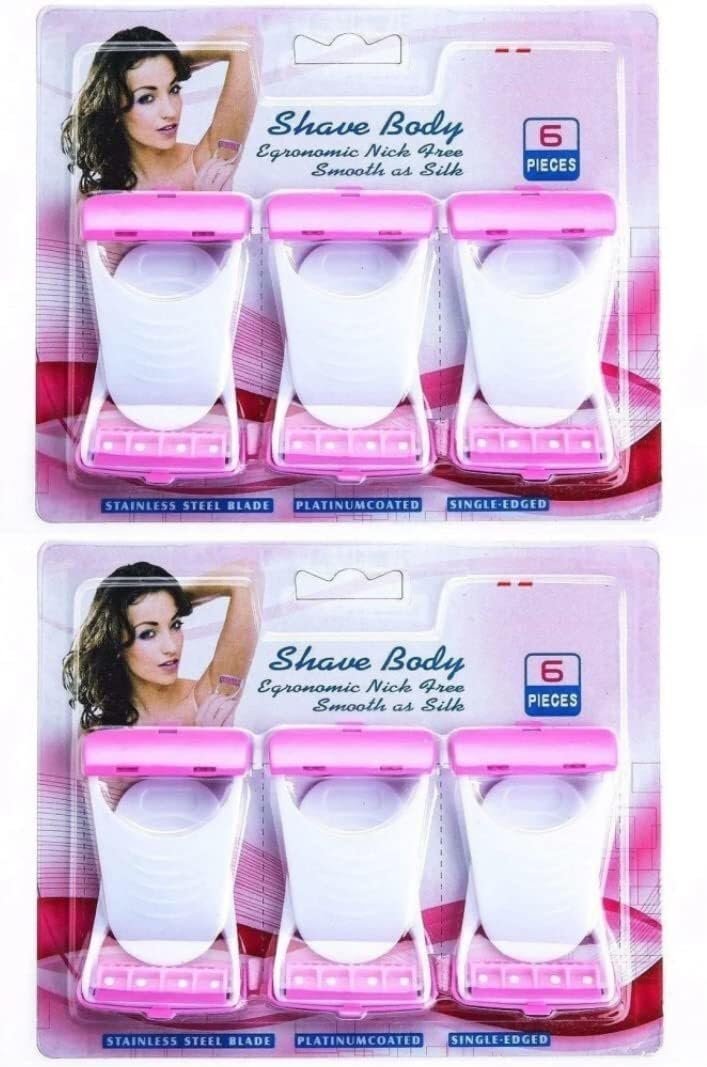 Diano dimzi (12 Pcs) Disposable Max Body & Bikini Shaving Razor For Women Platinum Blade