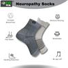 Diabetic Neuropathy Support Socks | Anti-Swelling Cooling Footwear, Orthopedic Compression, Alignment Toe Splitter | Men & Women view 2