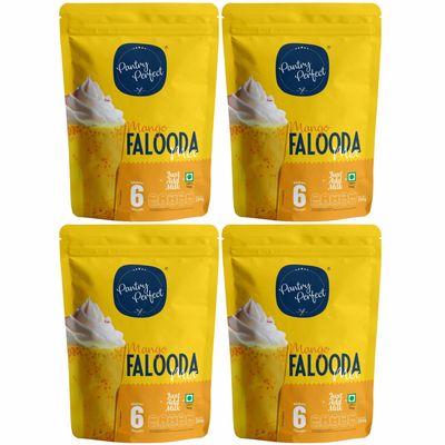 Pantry Perfect Mango Falooda Mix - Pack of 4 (Each 200g) I Premium I Instant Falooda Mix | Rich, Smooth & Creamy Texture | Delicious & Refreshing Taste | Ready to Eat