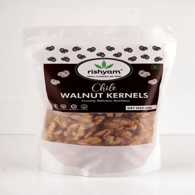 Rishyam Chile Walnut Kernels | 500 gram | Walnuts Without Shell | Akhrot | Dry Fruits |Natural Akhrot Giri |Rich in Protein (Pack Of 1)