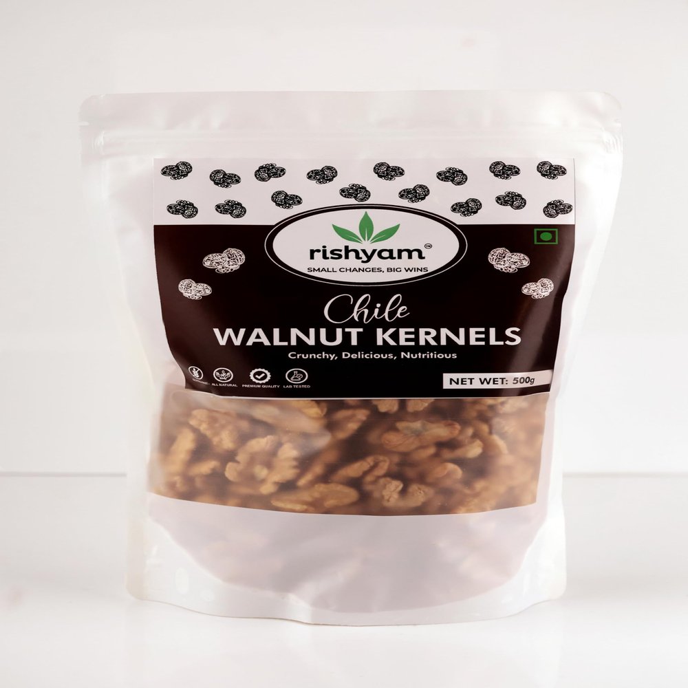 Rishyam Chile Walnut Kernels | 500 gram | Walnuts Without Shell | Akhrot | Dry Fruits |Natural Akhrot Giri |Rich in Protein (Pack Of 1)
