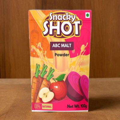 SnackyShot ABC Malt Milk Mix, Natural Drink for Kids, Adults & Elders - 100g