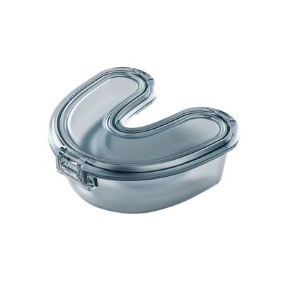 THE STYLE SUTRA Denture Cup Easy Clean Tooth Appliance Container Retainer Cleaner Case Blue