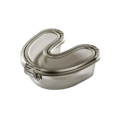 THE STYLE SUTRA Denture Cup Easy Clean Tooth Appliance Container Retainer Cleaner Case Black