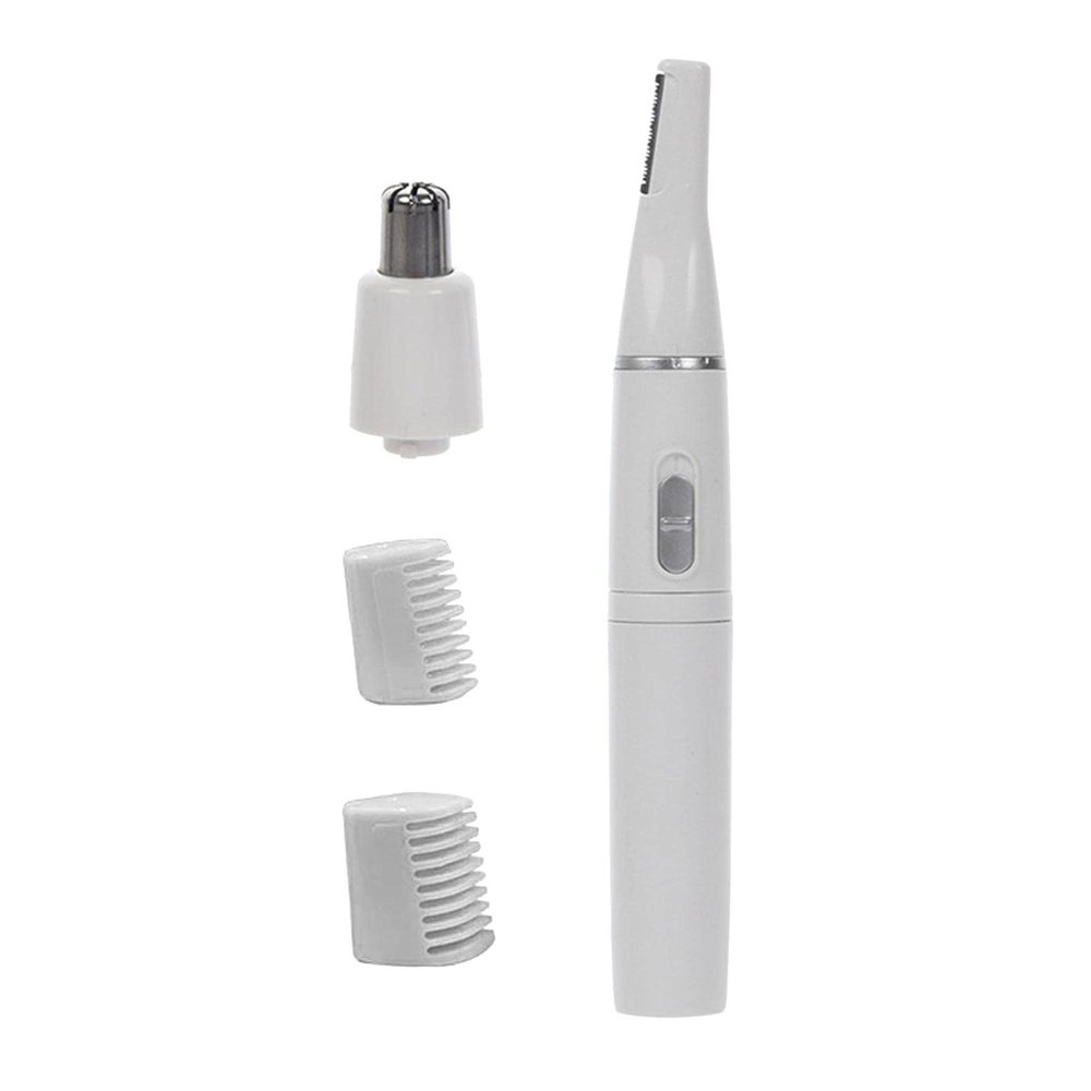 ATORSE Nose Shaver Trimmer 2 in 1 Washable Clipper Portable for Remover Women white