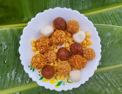 MonBangla Special Puja Prasad ComboNarkel Naru, Til er naru, Murki, Chire er Moya & KadmaAuthentic & Home made