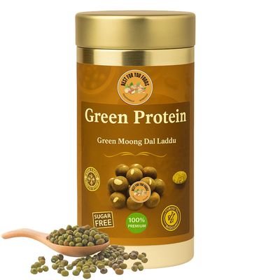 Best For You Foods - Green Moong Dal Laddu | Protein Rich| Gluten Free| Low Calorie Snack| Post Workout Snack| Iron Rich| Low GI | No sugar added| Sugar Free| Guilt Free| Energy Rich (250 gram)