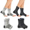 Compression Socks | Bamboo Cotton | Open Toe| Women & Men | Nano Compression Socks for Neuropathy | Arch Support | Ankle & Foot Swelling | Classic Trio, Dot Black | Pack of 2 view 1