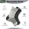 Compression Socks | Bamboo Cotton | Open Toe| Women & Men | Nano Compression Socks for Neuropathy | Arch Support | Ankle & Foot Swelling | Classic Trio, Dot Black | Pack of 2 view 2