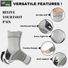 Compression Socks | Bamboo Cotton | Open Toe| Women & Men | Nano Compression Socks for Neuropathy | Arch Support | Ankle & Foot Swelling | Classic Trio, Dot Black | Pack of 2 view 3