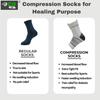 Compression Socks | Bamboo Cotton | Open Toe| Women & Men | Nano Compression Socks for Neuropathy | Arch Support | Ankle & Foot Swelling | Classic Trio, Dot Black | Pack of 2 view 4