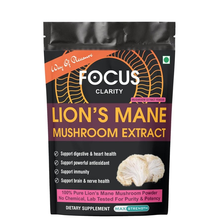 Lions Mane Mushroom Extract Powder 60gm For Focus, Immunity Mushroom Supplement Powder, lions mane supplement powder (5)