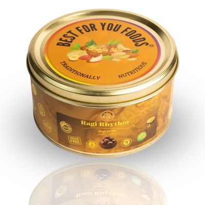 Best For You Foods - Ragi Laddu| Sugar Free| Desi Cow Ghee| Homemade| Fresh to Order| Prepared Traditionally, 500 Gram