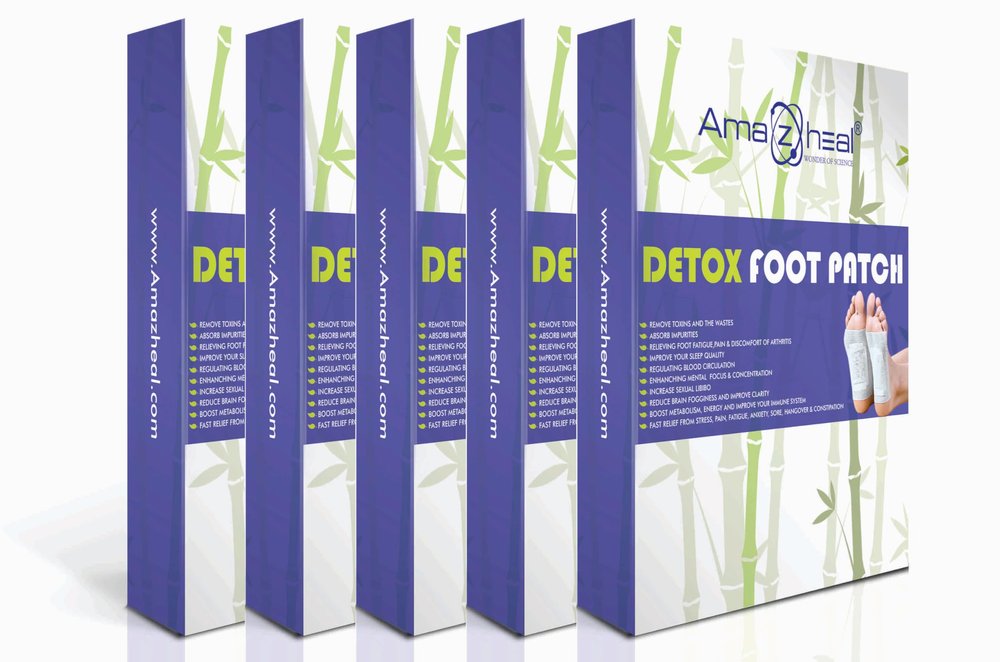 AMAZHEAL Premium Foot patches, Cleansing Toxin Remover Foot Pad, Stress Relief Sleep Patch, For Men And Women, 20 Count. (Pack Of 5)