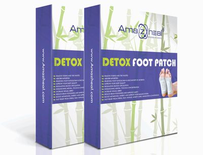 AMAZHEAL Premium Detox Foot patches, Cleansing Toxin Remover Foot Pad, Stress Relief Sleep Patch, For Men And Women, 20 Count. (Pack Of 2)