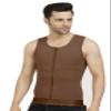 Dermapress GYNECOMASTIA Compression Full Vest | MICROPOLY Fabric | Front Hook and Zip Closer | Tomboy Chest Binder | Chest and Abdomen Support | Chest Shapewear (Brown, 5XL) view 4