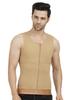 Dermapress GYNECOMASTIA Compression Full Vest | MICROPOLY Fabric | Front Hook and Zip Closer | Tomboy Chest Binder | Chest and Abdomen Support | Chest Shapewear (Beige, 3XL) view 1