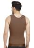 Dermapress GYNECOMASTIA Compression Full Vest | MICROPOLY Fabric | Front Hook and Zip Closer | Tomboy Chest Binder | Chest and Abdomen Support | Chest Shapewear (Brown, L) view 2