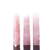 2Pcs Set Rose Quartz Tower, Rose Quartz Crystal Point, Rose Quartz Crystal Wand, Crystal Tower, Crystal Obelisk, Crystal Point 3-4inche view 1
