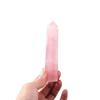 2Pcs Set Rose Quartz Tower, Rose Quartz Crystal Point, Rose Quartz Crystal Wand, Crystal Tower, Crystal Obelisk, Crystal Point 3-4inche view 2