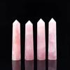 2Pcs Set Rose Quartz Tower, Rose Quartz Crystal Point, Rose Quartz Crystal Wand, Crystal Tower, Crystal Obelisk, Crystal Point 3-4inche view 4