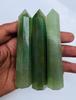 2Pcs Set Green Aventurine Tower, Green Aventurine Point, Nylon Green Aventurine Wand, Crystal Tower, Crystal Obelisk, Crystal Point 3-4inche view 2