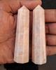 2Pcs Set Peach Moonstone Tower, Peach Moonstone Point, Peach Moonstone Wand, Crystal Tower, Crystal Obelisk, Crystal Point 3-4inche view 1