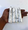 2Pcs Set Howlite Tower, Howlite Point, Howlite Wand, Crystal Tower, Crystal Obelisk, Crystal Point Home Office Dask Deacorative 3-4inche view 1