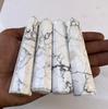 2Pcs Set Howlite Tower, Howlite Point, Howlite Wand, Crystal Tower, Crystal Obelisk, Crystal Point Home Office Dask Deacorative 3-4inche view 2