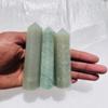 2Pcs Set Nylon Green Aventurine Tower, Nylon Green Aventurine Point, Nylon Green Aventurine Wand, Crystal Tower, Crystal Obelisk, Crystal Point 3-4inche view 1