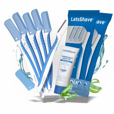 LetsShave Pro Styler for Men Beard, Reusable, Pack of 6, +1 Transparent Shave Gel 15ml, Beard Shaper, Multi Grooming, Face Razor for Men, Beard Pen Styler, 120 Days of Styling