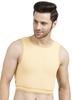 Dermapress Gynecomastia Short Vest || MICROPOLY FABRIC || Velcro Closure || Chest Shapewear || Comfortable Support for Men || Tomboy Chest Binder || (Skin, Back Velcro XXL) view 1