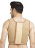 Dermapress Gynecomastia Short Vest || MICROPOLY FABRIC || Velcro Closure || Chest Shapewear || Comfortable Support for Men || Tomboy Chest Binder || (Beige, Back Velcro M) view 2