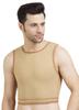Dermapress Gynecomastia Short Vest || MICROPOLY FABRIC || Velcro Closure || Chest Shapewear || Comfortable Support for Men || Tomboy Chest Binder || (Beige, Back Velcro M) view 3