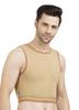 Dermapress Gynecomastia Short Vest || MICROPOLY FABRIC || Velcro Closure || Chest Shapewear || Comfortable Support for Men || Tomboy Chest Binder || (Beige, Back Velcro M) view 4