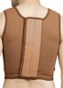 Dermapress Gynecomastia Short Vest || MICROPOLY FABRIC || Velcro Closure || Chest Shapewear || Comfortable Support for Men || Tomboy Chest Binder || (Brown, Back Velcro L) view 2