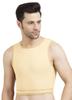Dermapress Gynecomastia Short Vest || MICROPOLY FABRIC || Velcro Closure || Chest Shapewear || Comfortable Support for Men || Tomboy Chest Binder || (Skin, Front Velcro 4XL) view 3