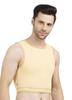 Dermapress Gynecomastia Short Vest || MICROPOLY FABRIC || Velcro Closure || Chest Shapewear || Comfortable Support for Men || Tomboy Chest Binder || (Skin, Front Velcro 4XL) view 4