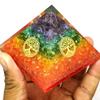 7 Chakra Orgone Crystal Pyramid Seven Chakra Reiki Crystal Healing Tree of Life Orgonite Pyramid Home Office Table Decor Gift Positive Energy Yoga Meditation view 2