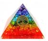 7 Chakra Orgone Crystal Pyramid Seven Chakra Reiki Crystal Healing Tree of Life Orgonite Pyramid Home Office Table Decor Gift Positive Energy Yoga Meditation view 3