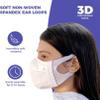 Careview 3 Dimensional Disposable Face Mask with 4 Layered & Incredibly Soft Spandex Non Woven Fabric Ear loop (White, Pack of 50) view 3