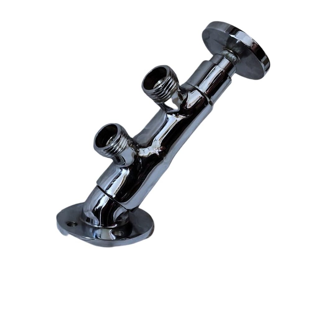 Brass Inclined Foot Operated tap (Push Cock) (+Drill Fittings) for bathrooms, Industry, Foot Kitchens to Avoid Hand Contact, COVID, infections (2 Years Warranty) (Standard Thread-15mm (1/2") Used)
