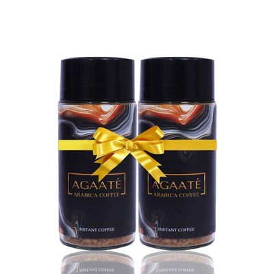 AGAAT Arabica Instant Coffee Combo | 100% Arabica Beans | Freeze-dried | Original Flavour | No Additives | Pack Of 2 | Makes 50 Cups Each | Rich & Smooth | 100+100 gms